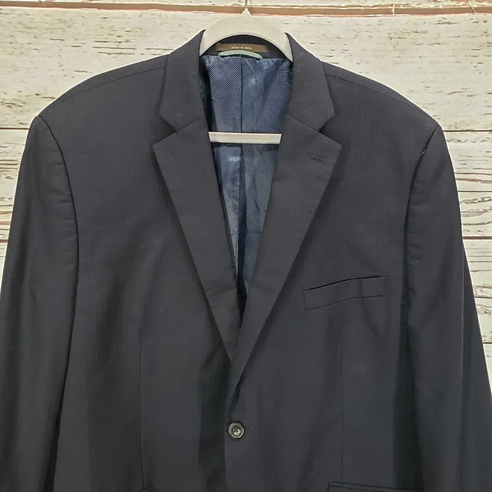 Greg Norman for Tasso Elba Men's Blue 100%Wool Sportscoat Blazer Size 48R